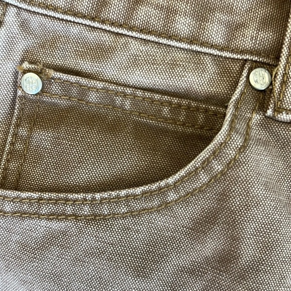 New MNML Carpenter Pants Jeans Button Fly Vintage Brown Thick Cotton 30x31 - Picture 8 of 13